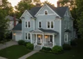 Grey House With White Trim