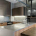 modern kitchen counter with sink
