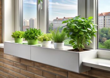PVC window planters modern water-resistant