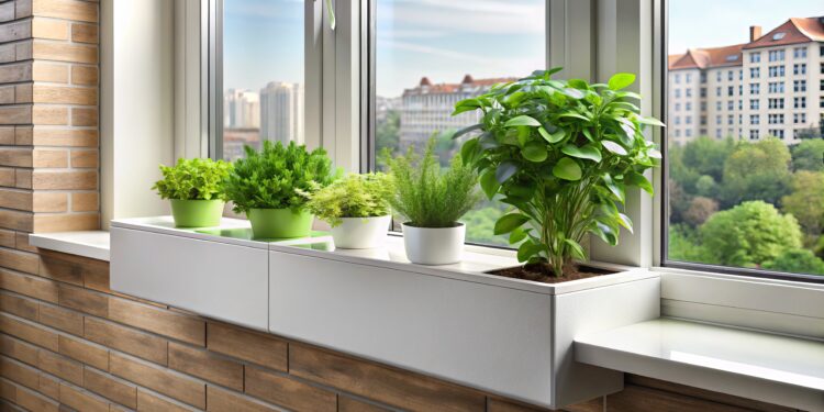 PVC window planters modern water-resistant