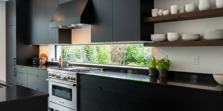 Black Kitchen Cabinets